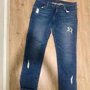 James Jeans Women's Distressed Denim Boyfriend Jeans